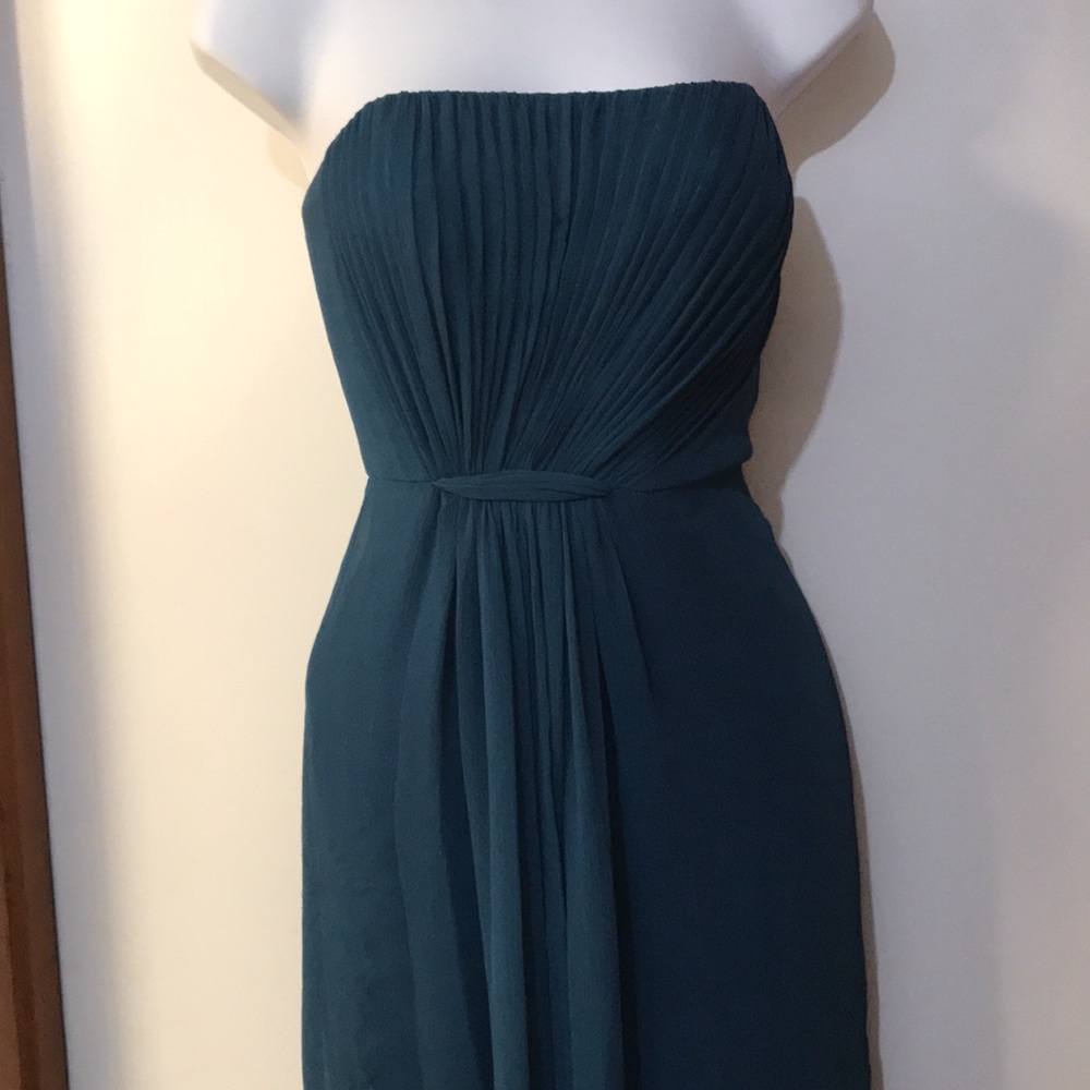 Navy Blue Strapless Dress